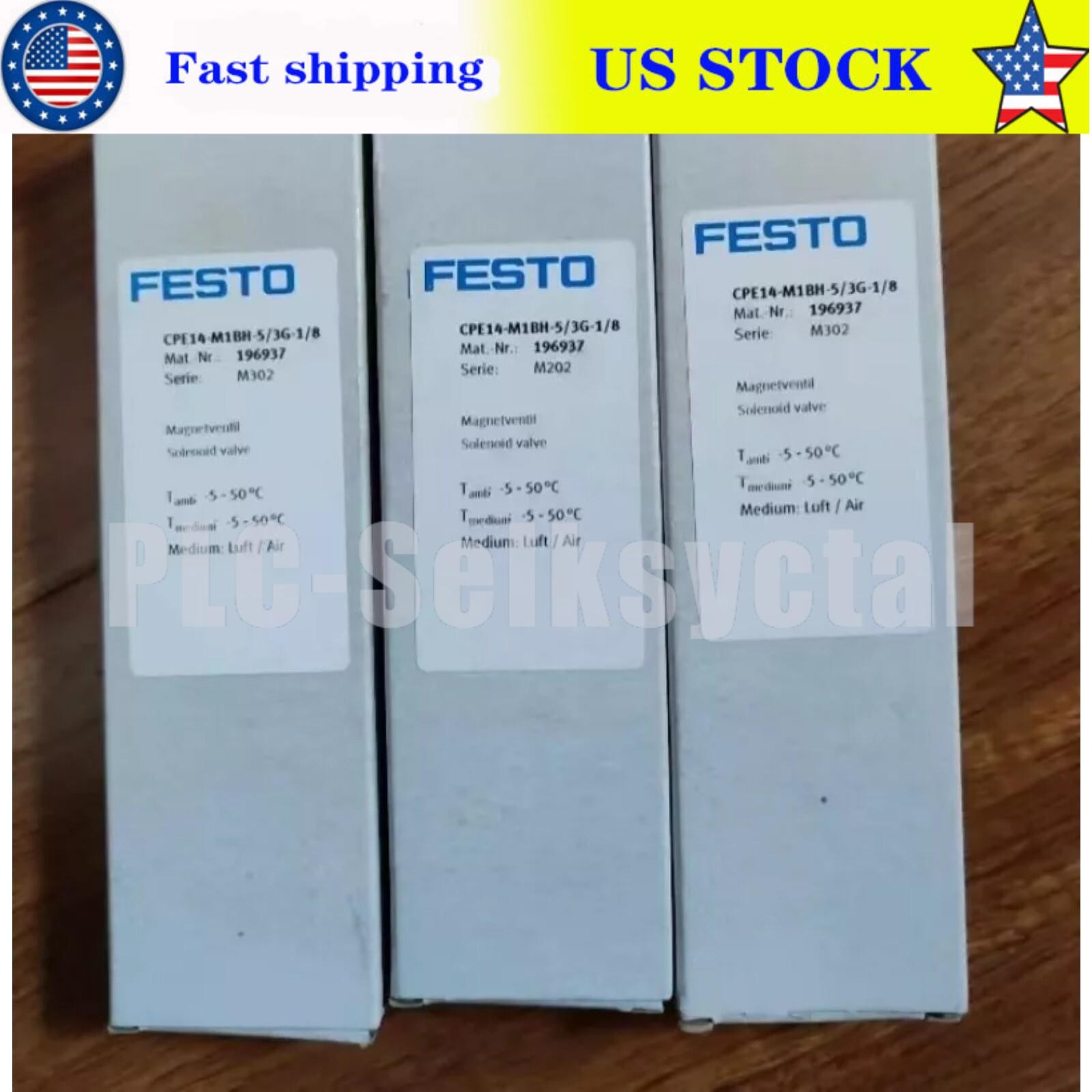 US FREE TAX New FESTO CPE14-M1BH-5/3G-1/8 196937 Solenoid Valve