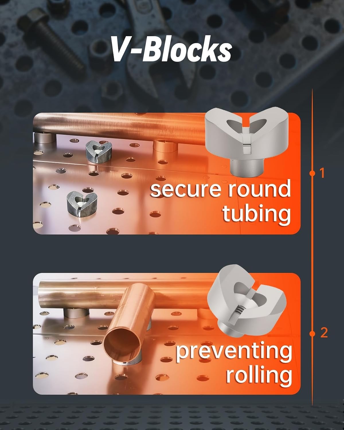 Welding Table Clamps, 19pcs V Blocks, Round Pins & Stackable Risers Accessories