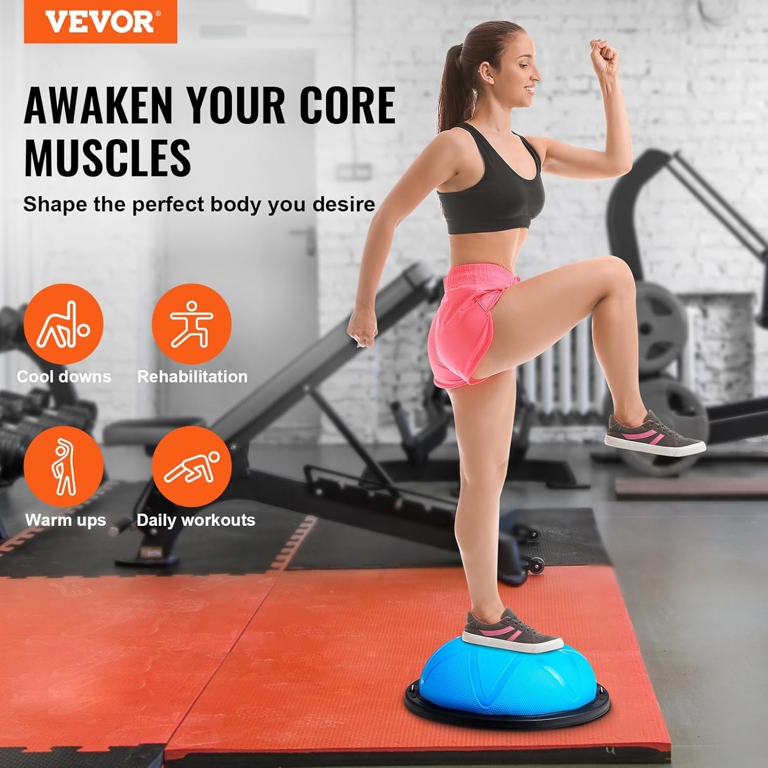 23/26 inch Balance Ball Trainer, 1500lbs Capacity Stability Ball, Yoga Ball w...
