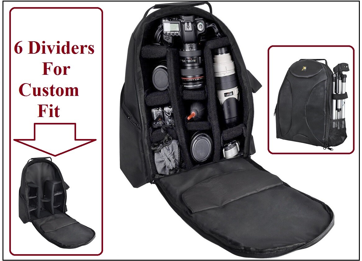 Pro Deluxe Backpack Case Camera Bag For Canon EOS M6 M50