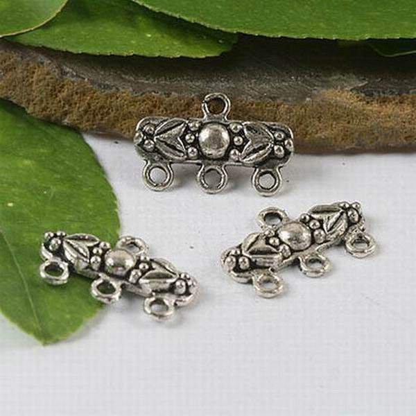 20pcs Tibetan Silver 3-to-1 Connectors Findings H0507