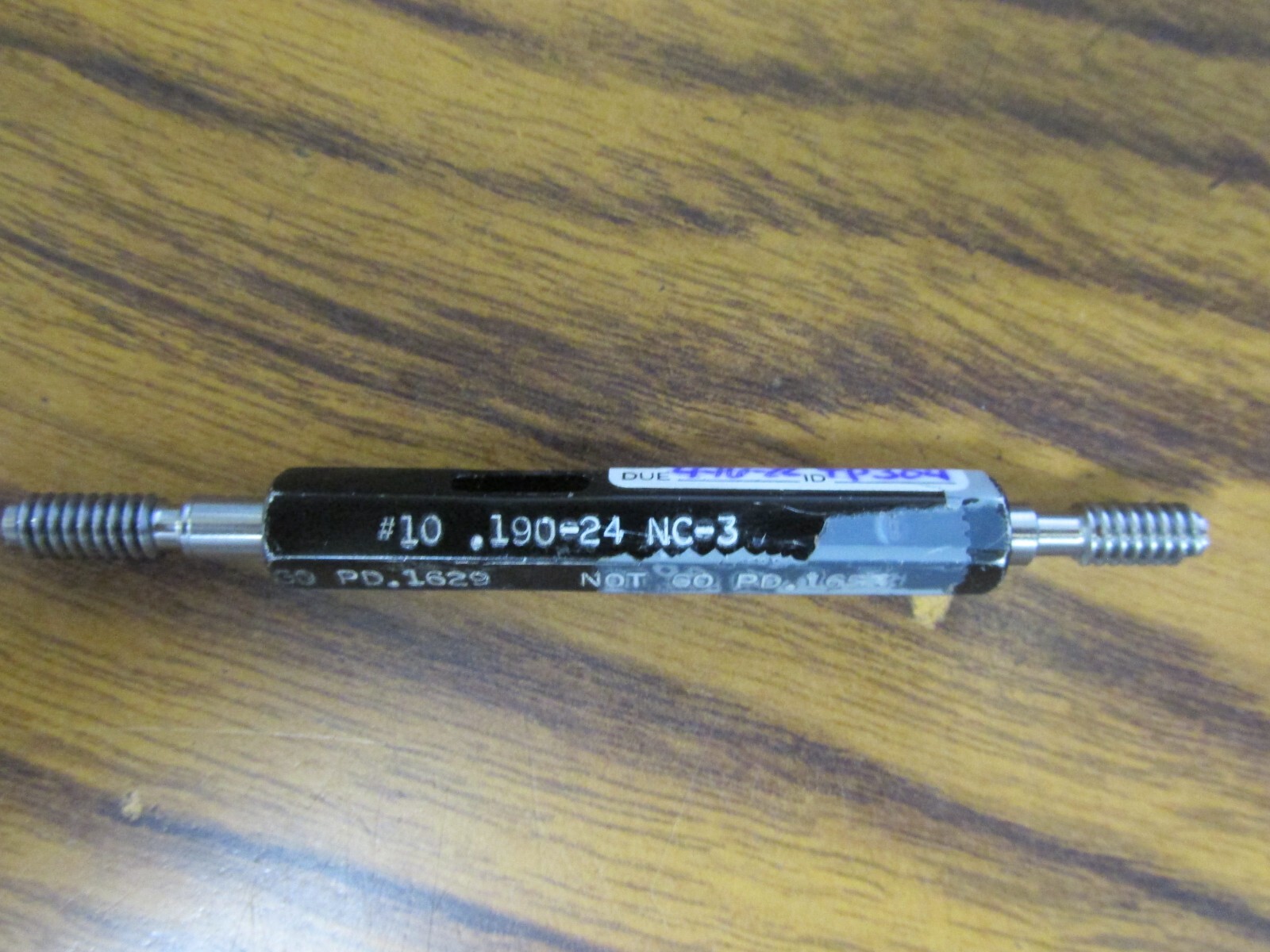 Go & No Go Thread Plug Gage .190-24 NC-3