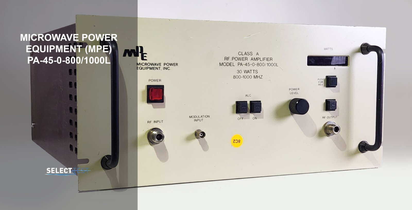 MICROWAVE POWER EQUIPMENT (MPE) PA-45-0-800/1000L RF 30 WATT AMPLIFIER (REF.: L)