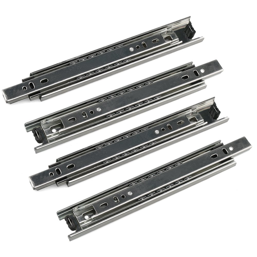 URBEST 2 Pairs 9" Full Extension Ball Bearing Telescopic 9 Inch, Silver