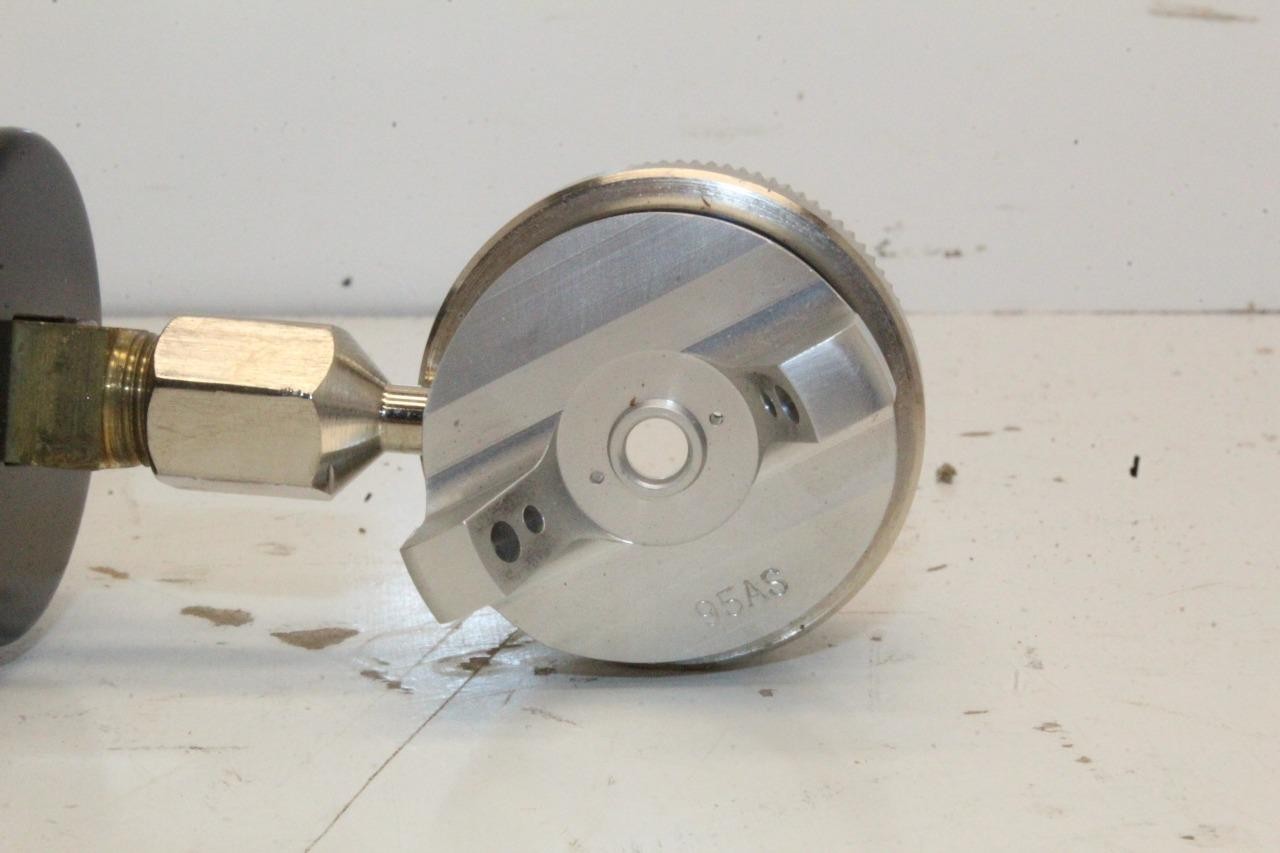 Binks 95AS Air Nozzle Test Cap w/ Gauge Silver Auto Paint Gun