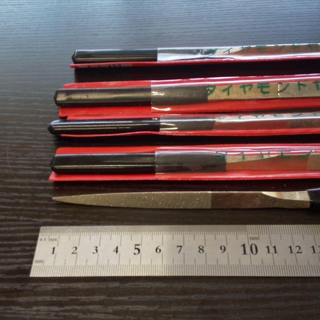Yanase Electroplated Diamond File Triangle 5 pcs New Used Precision Yari