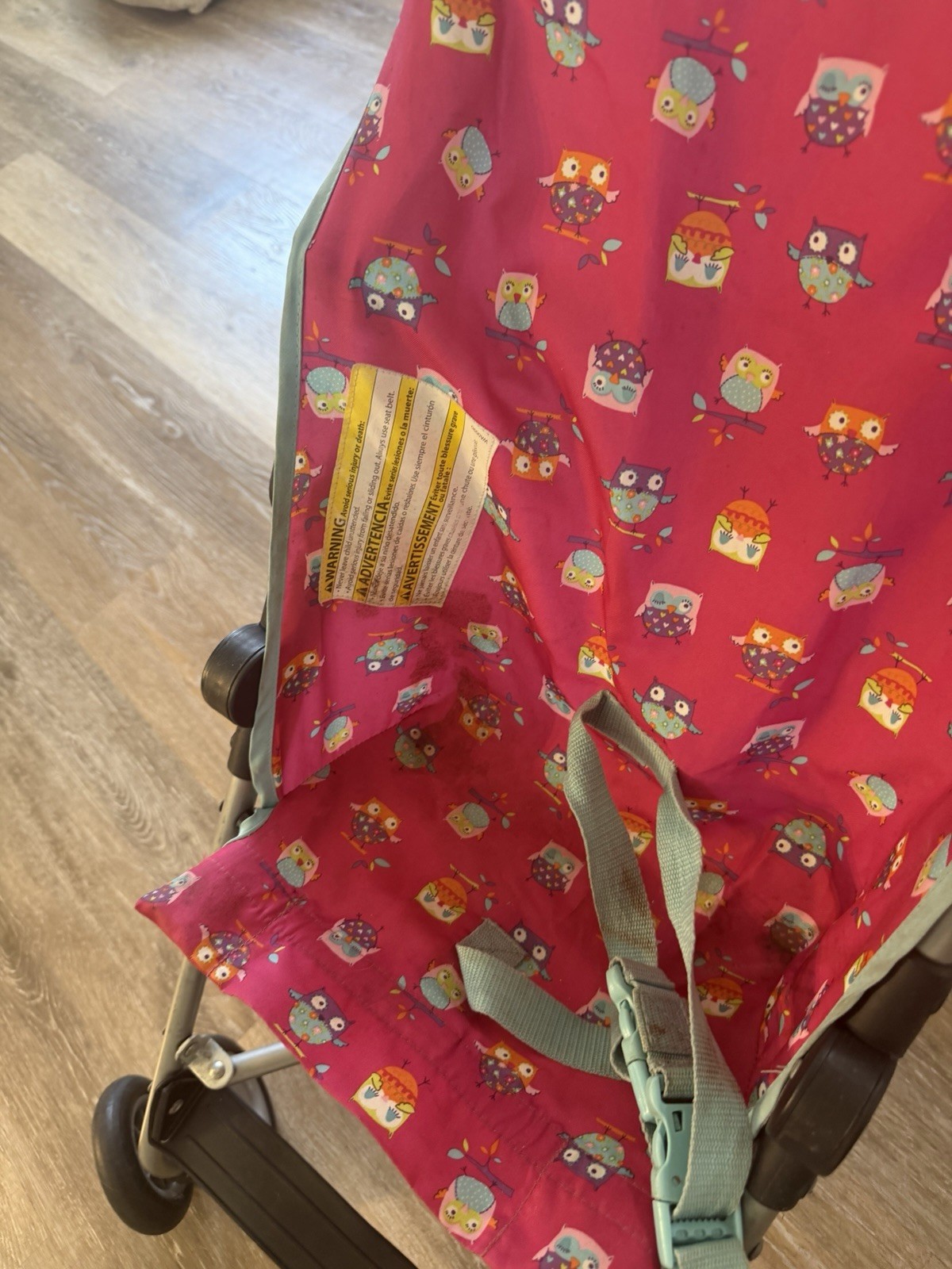 Babies R Us Umbrella Stroller Folding Lightweight Single Pink Owl Theme