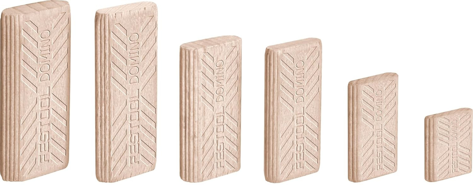 494939 Domino Tenon, Beech Wood 6 x 20 x 40mm, 190-Pack