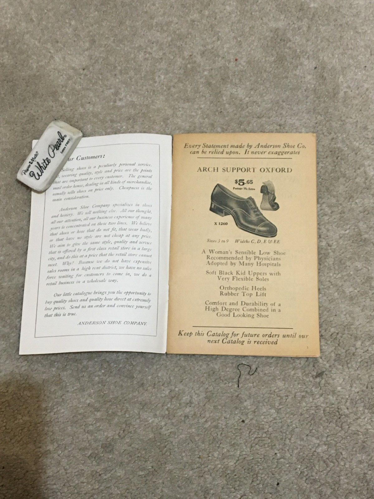 Vntg 1927 Anderson Shoe Co Men Women Shoes & Socks 52 Page Color Catalog Fashion
