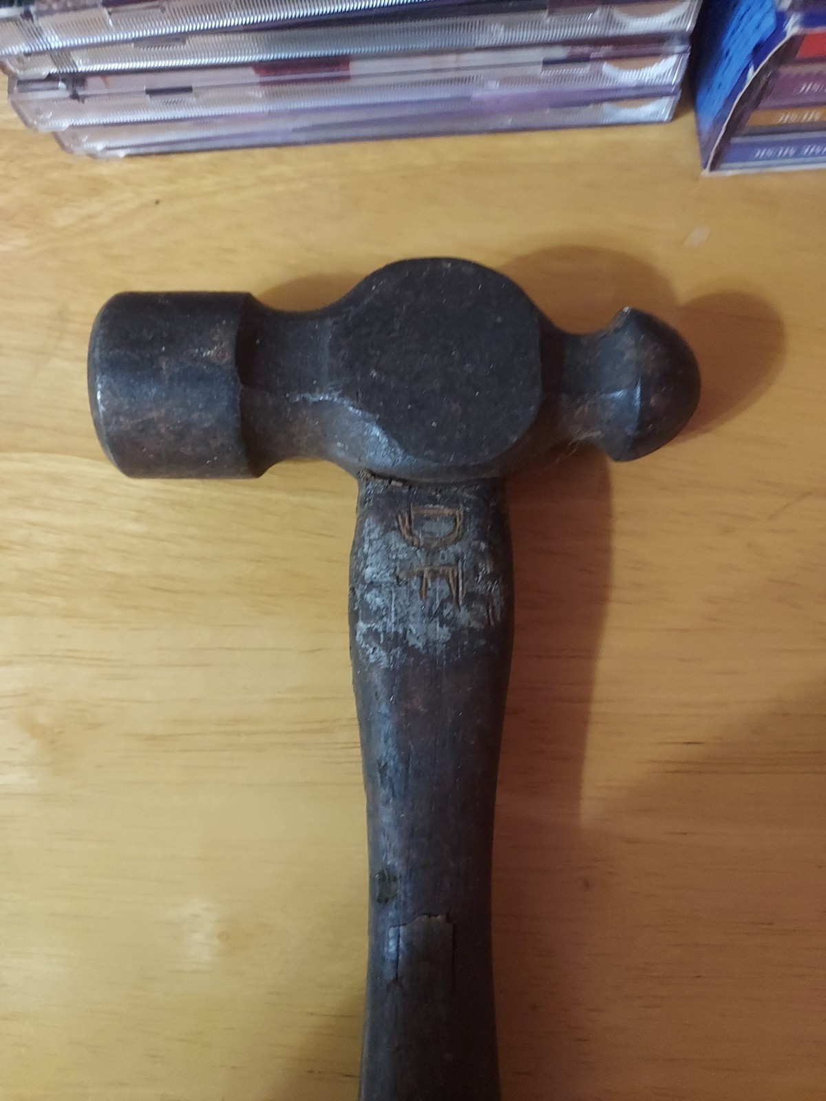 Vintage Ball Peen Hammer Unbranded Used 4 1/2"