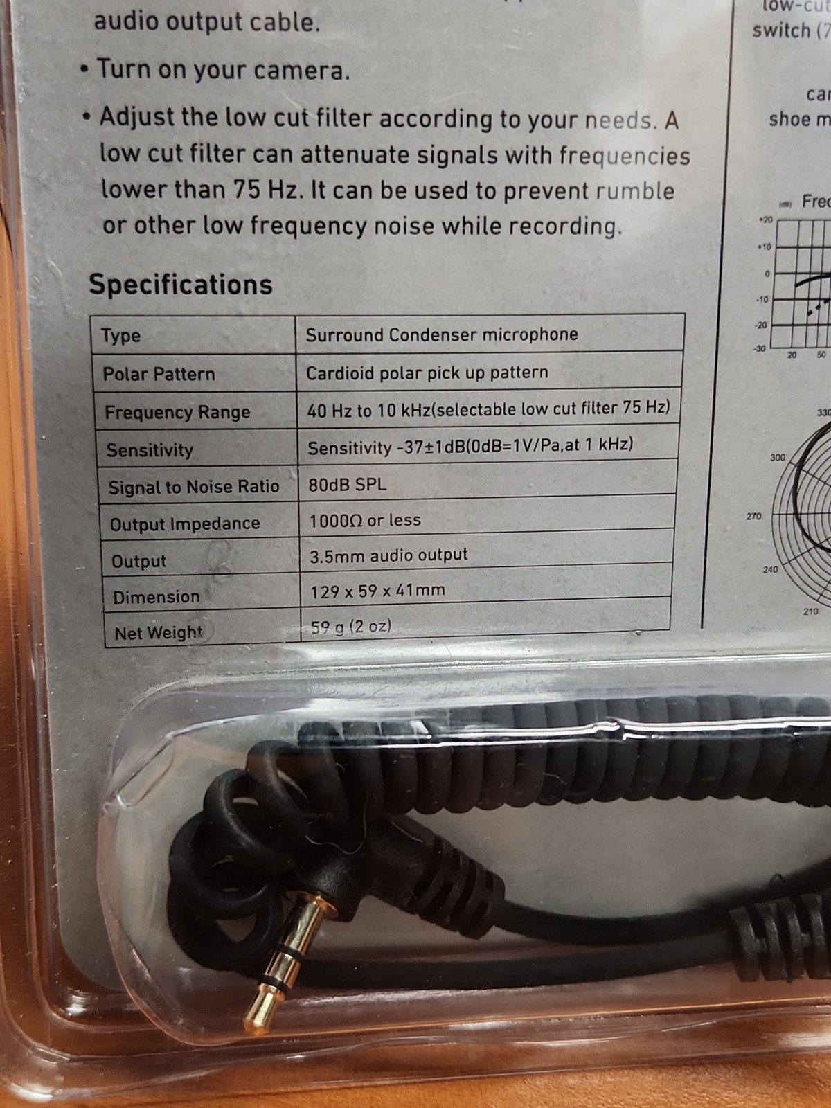 Unidirectional Condenser Microphone | Saramonic SR-PMIC1 (NEW SEALED)