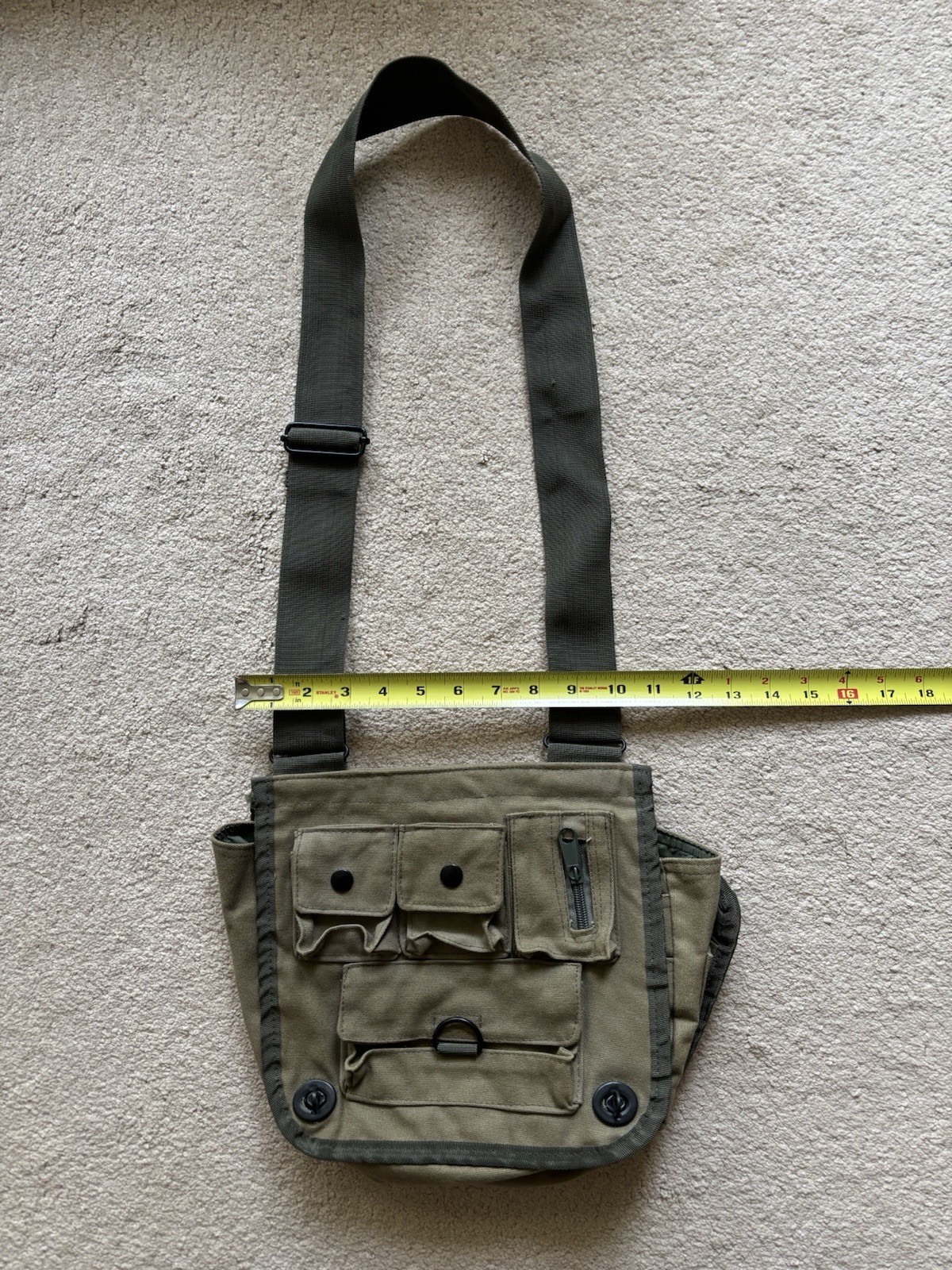 Canvas Gas Mask type Bag. Ladies Purse. Metal Hardware.