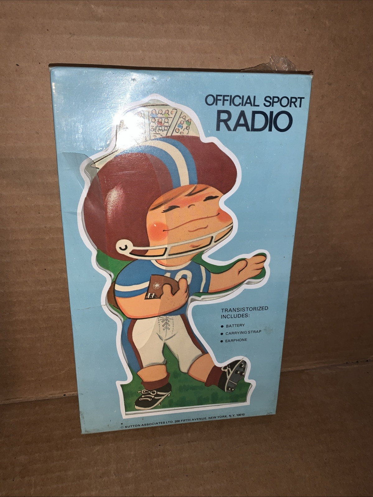 Rare Vintage Sutton Associates Official Sport Radio Football Player New
