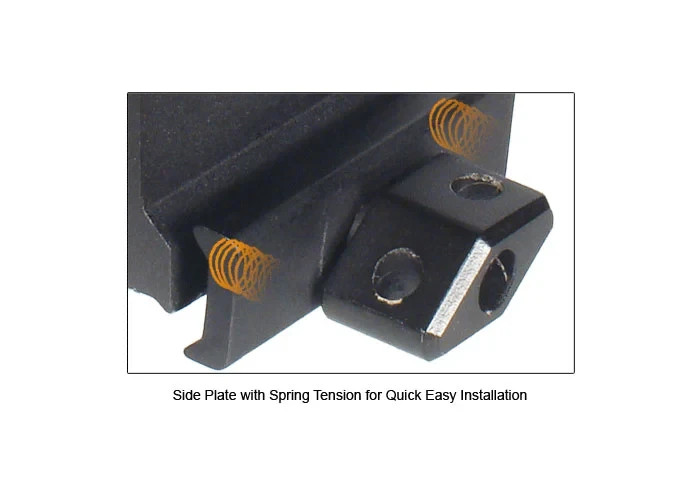 (NEW) UTG 3-Slot Medium-Profile Compact Riser Mount, 0.83" High, Black