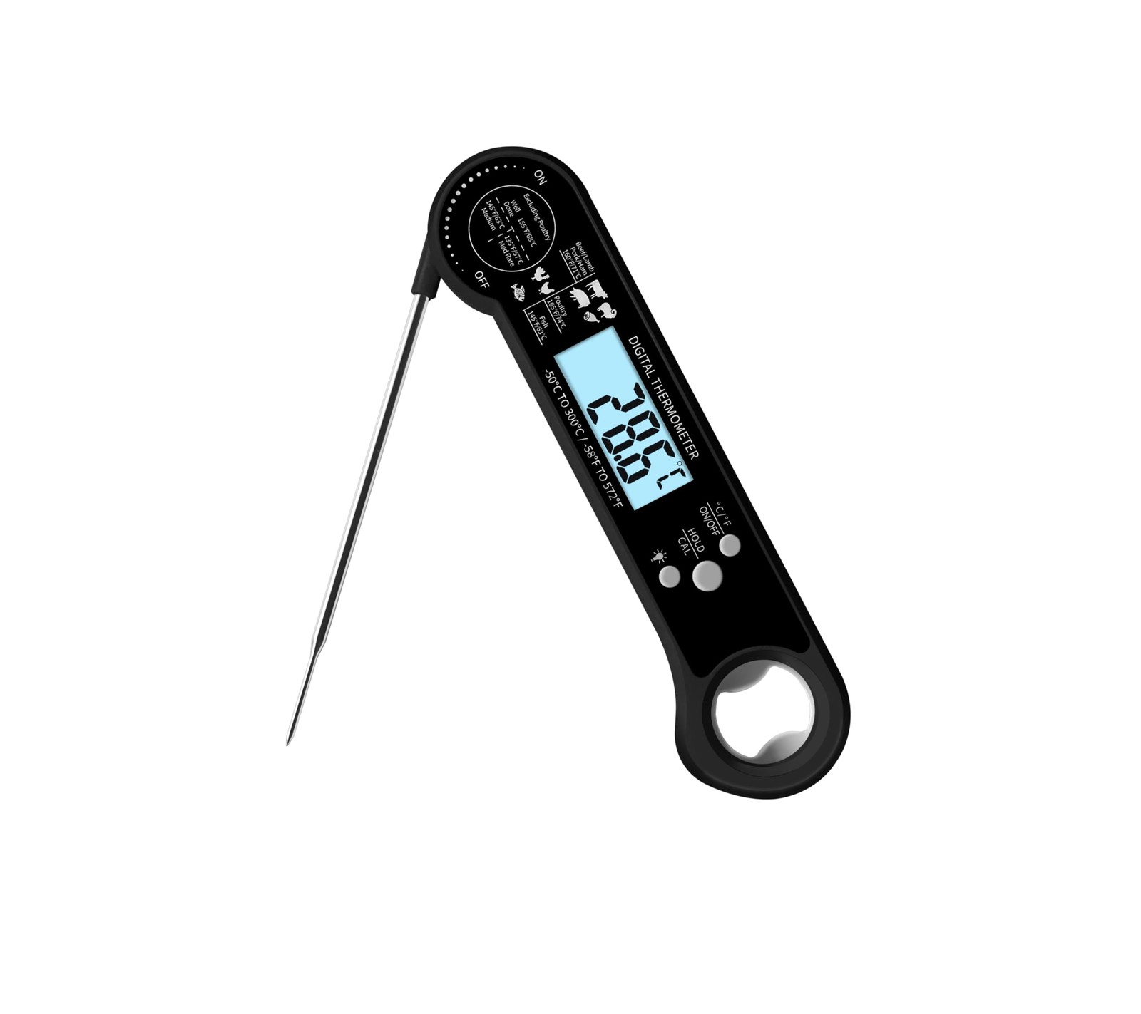 Digital Instant Read Meat Cooking Thermometer for BBQ Grill Kitchen