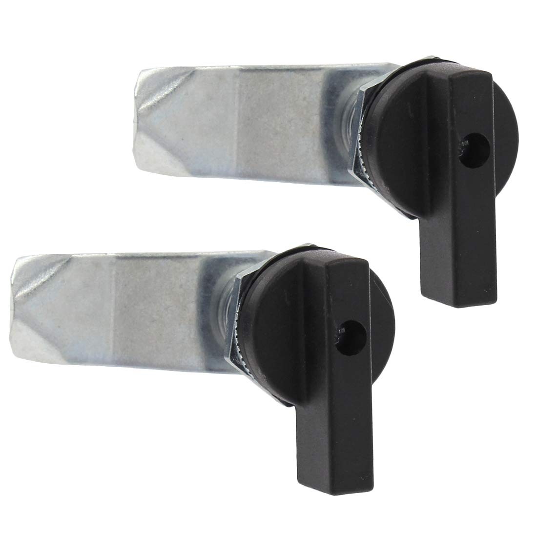 Kyuionty 2 Pcs T Handle Cam Lock Black, Turn Latch for Cabinet Box