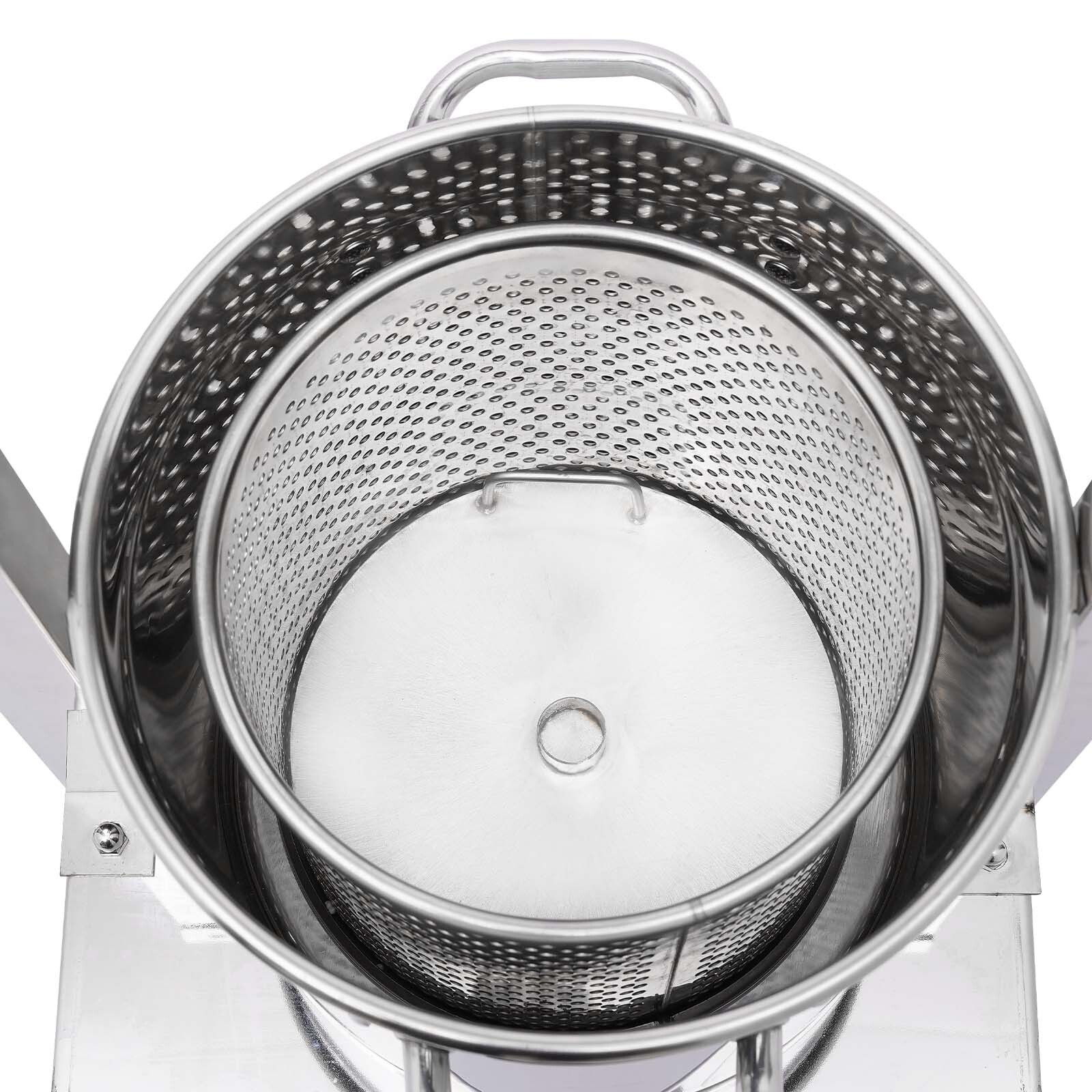Grape Press 3.5 Gallon Stainless Steel Fruit Wine Press with Height Adjustable