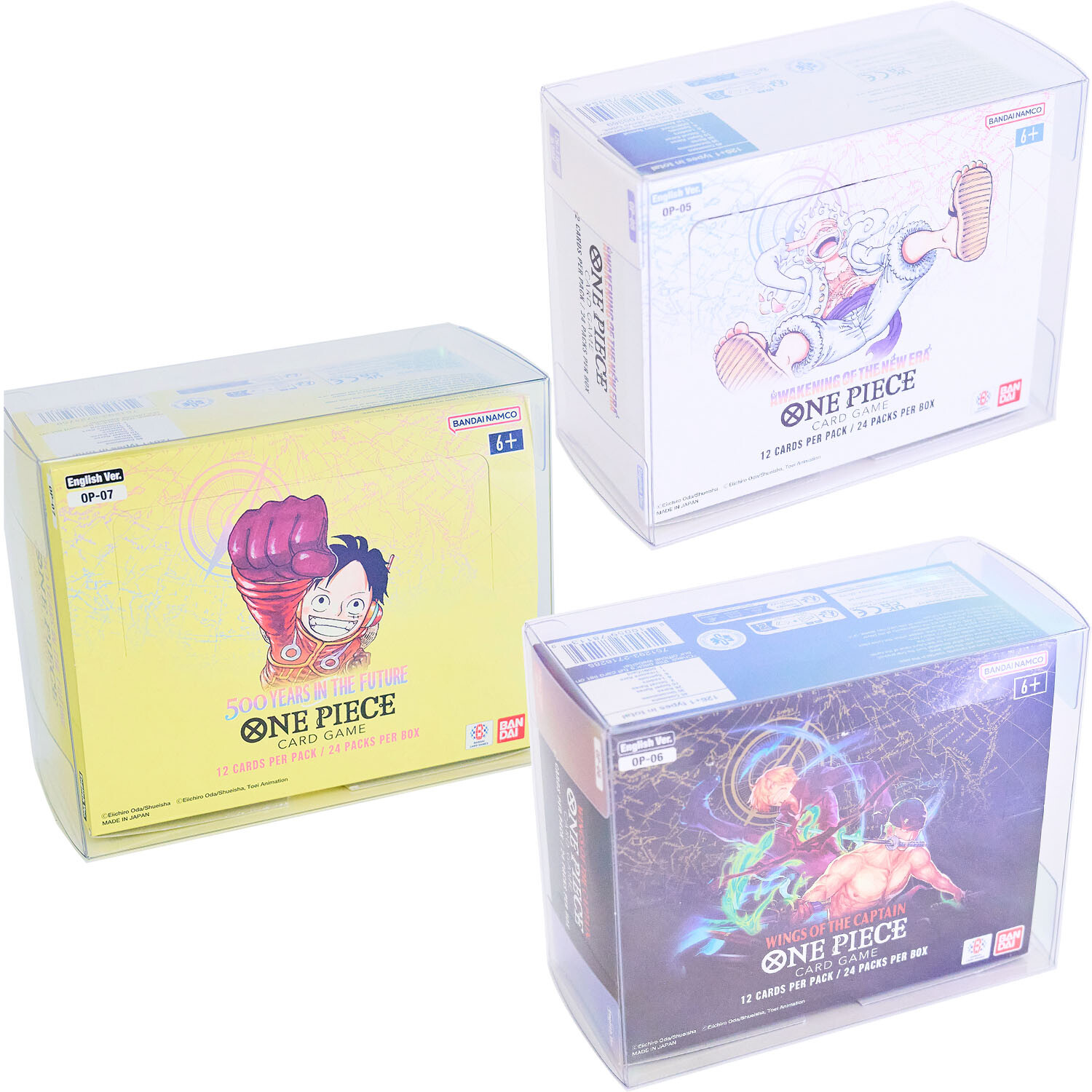 One Piece Booster Box Protector for OP-01 to OP-08 (01-02 Reprint) Display Case