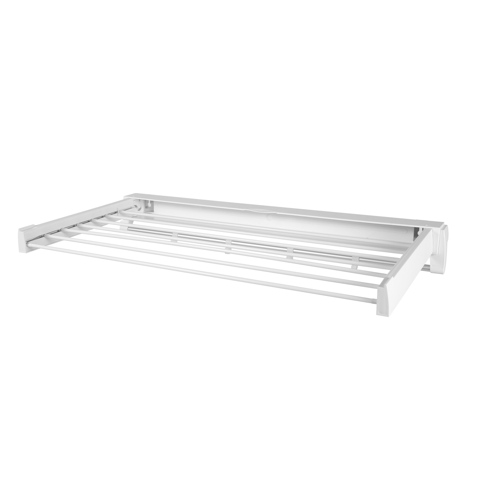Wall-mounted Laundry Clothes Storage Drying Rack Retractable Dryer Hanger White