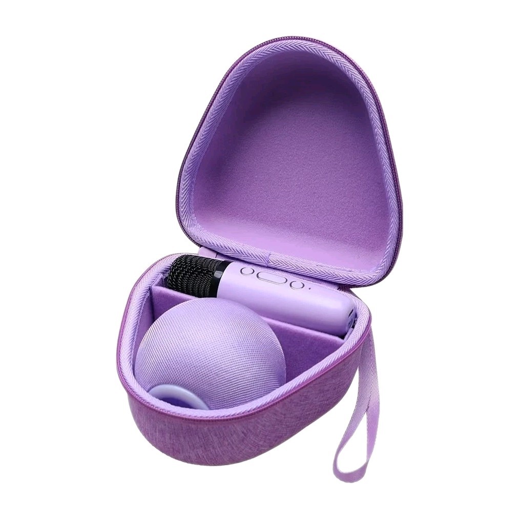 Case Compatible with Heroange Karaoke Microphone Machine Zipper Hard Case Purple