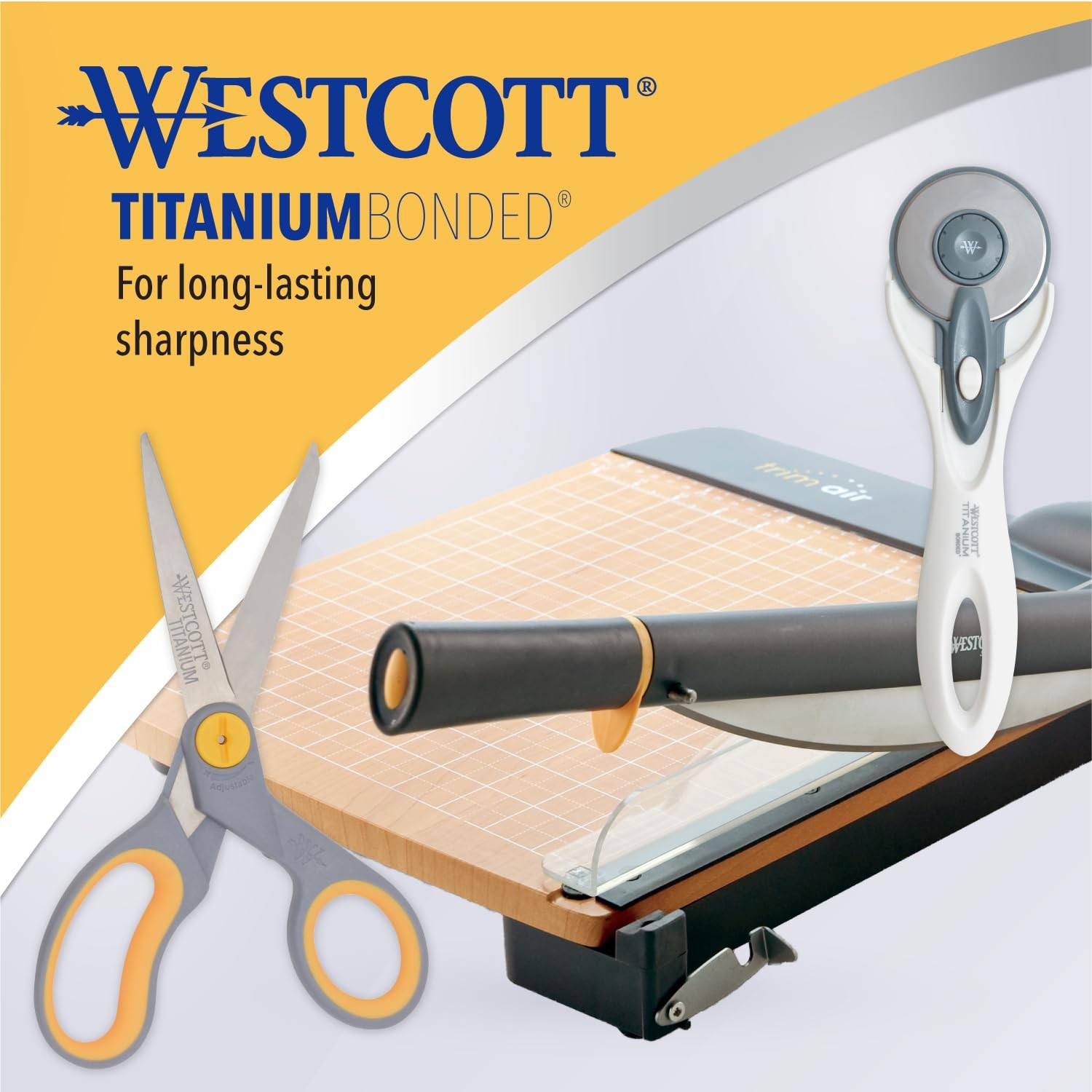 Westcott 8 Titanium Bonded Scissors Adjustable Glide And Soft Handle 2-Pack-