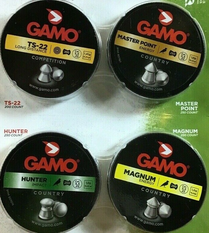 Gamo 63209295554 Combo Pack Assorted Air Rifle Pellets .22 caliber 950 count