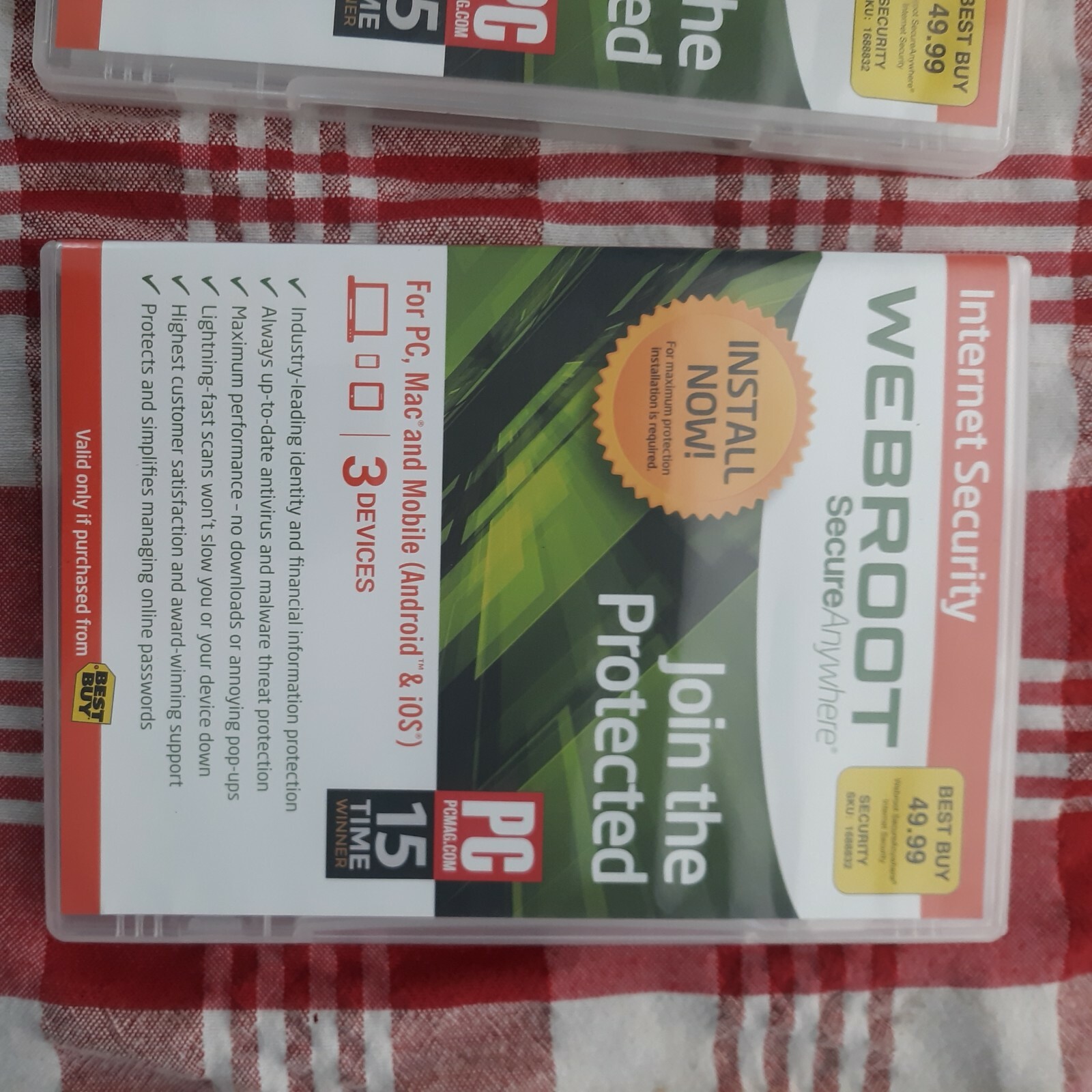 Webroot Secure Anywhere Internet Security 2 Copys OPENED but UNUSED