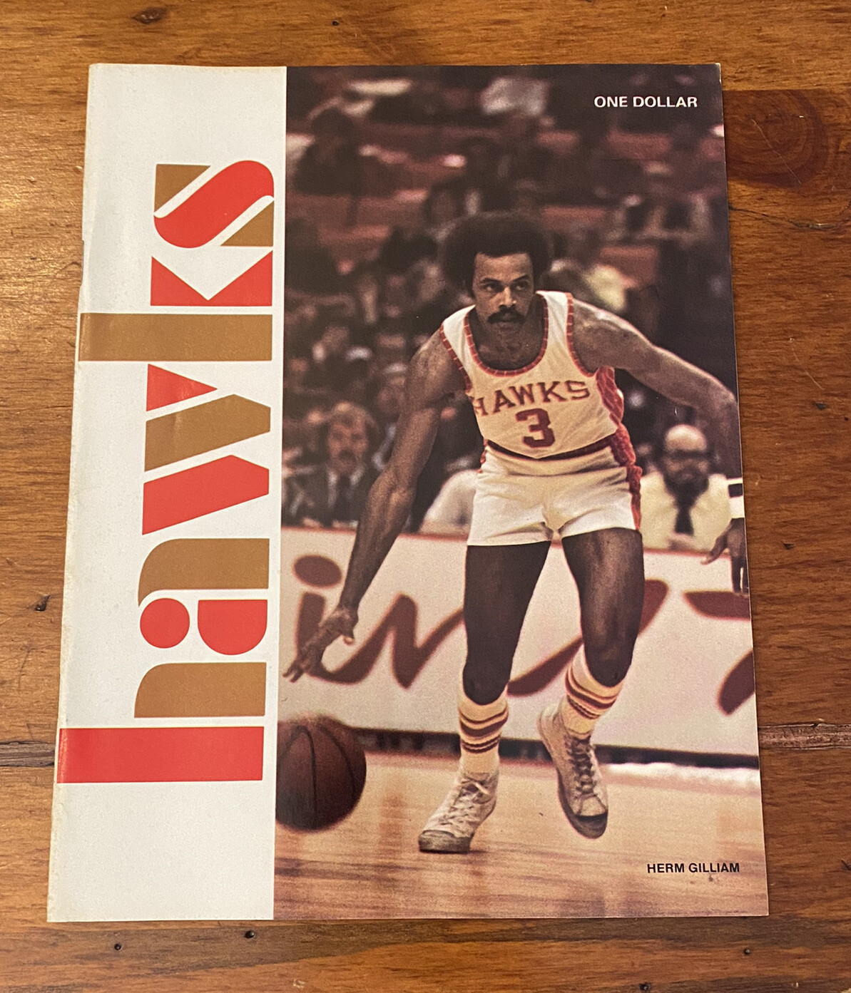Vintage 1975 Atlanta Hawks Magazines Souvenir Basketball Program Herm Gilliam