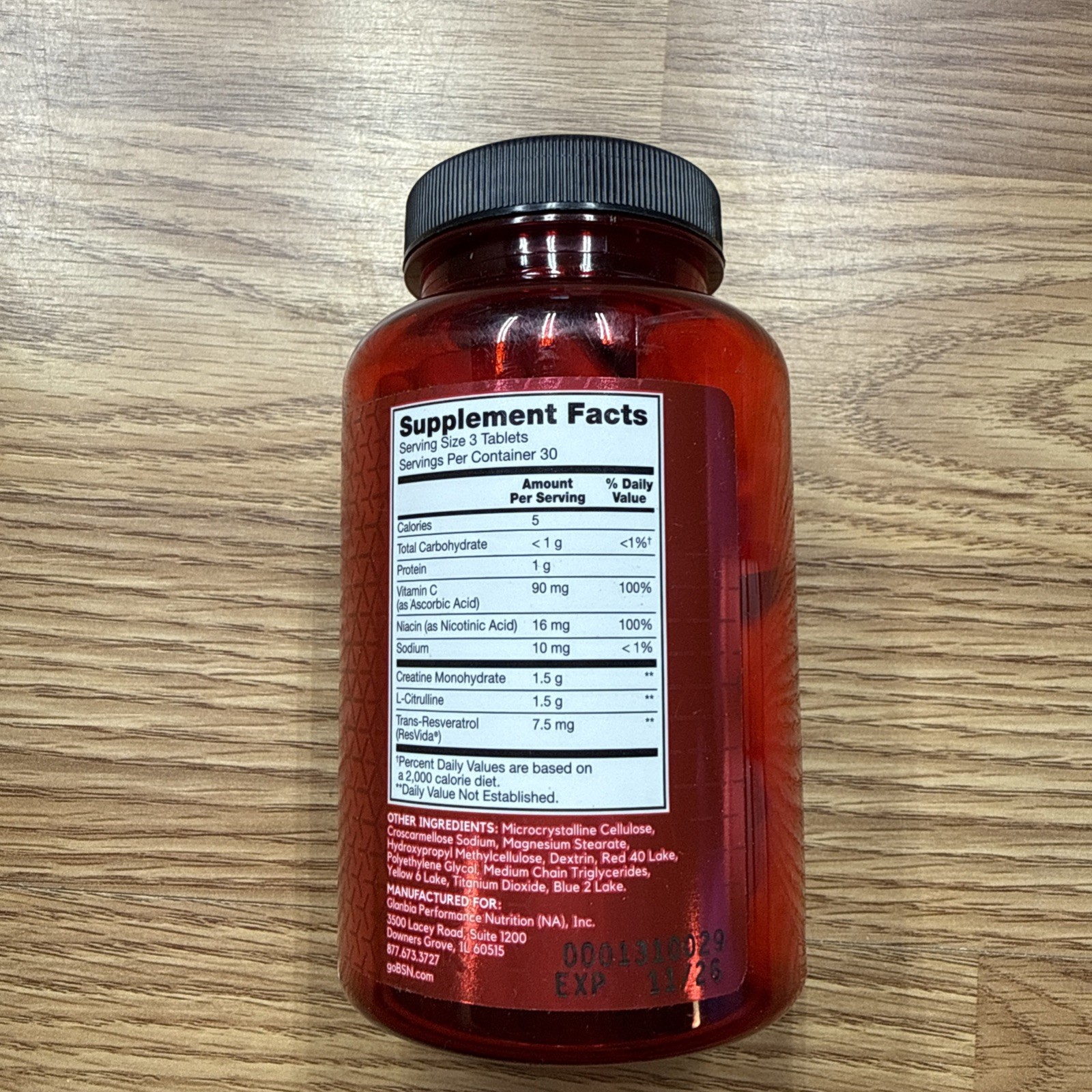 BSN Nitrix 2.0 Concentrated Nitric Oxide Booster Huge Pumps Vascularity 90 COUNT