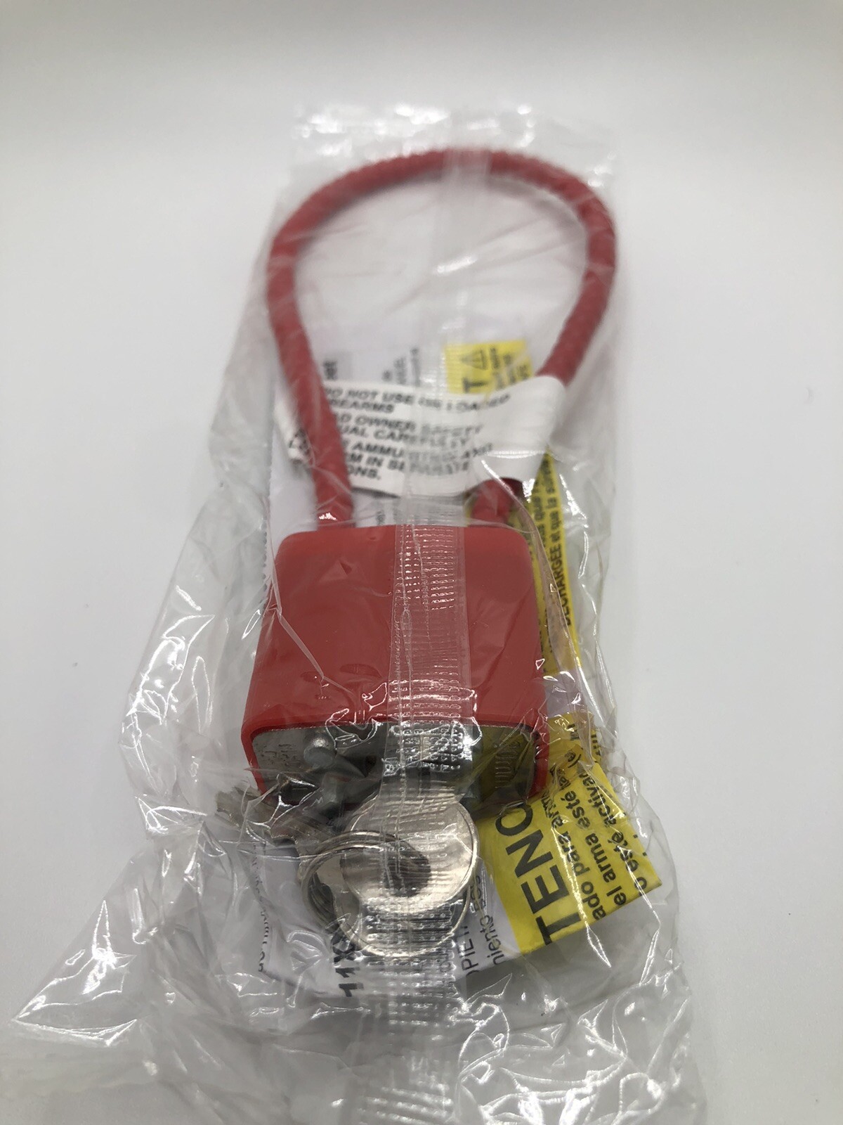 Red Heritage Gun Cable Lock For Revolvers Rifles NEW With 2 Keys & Instructions