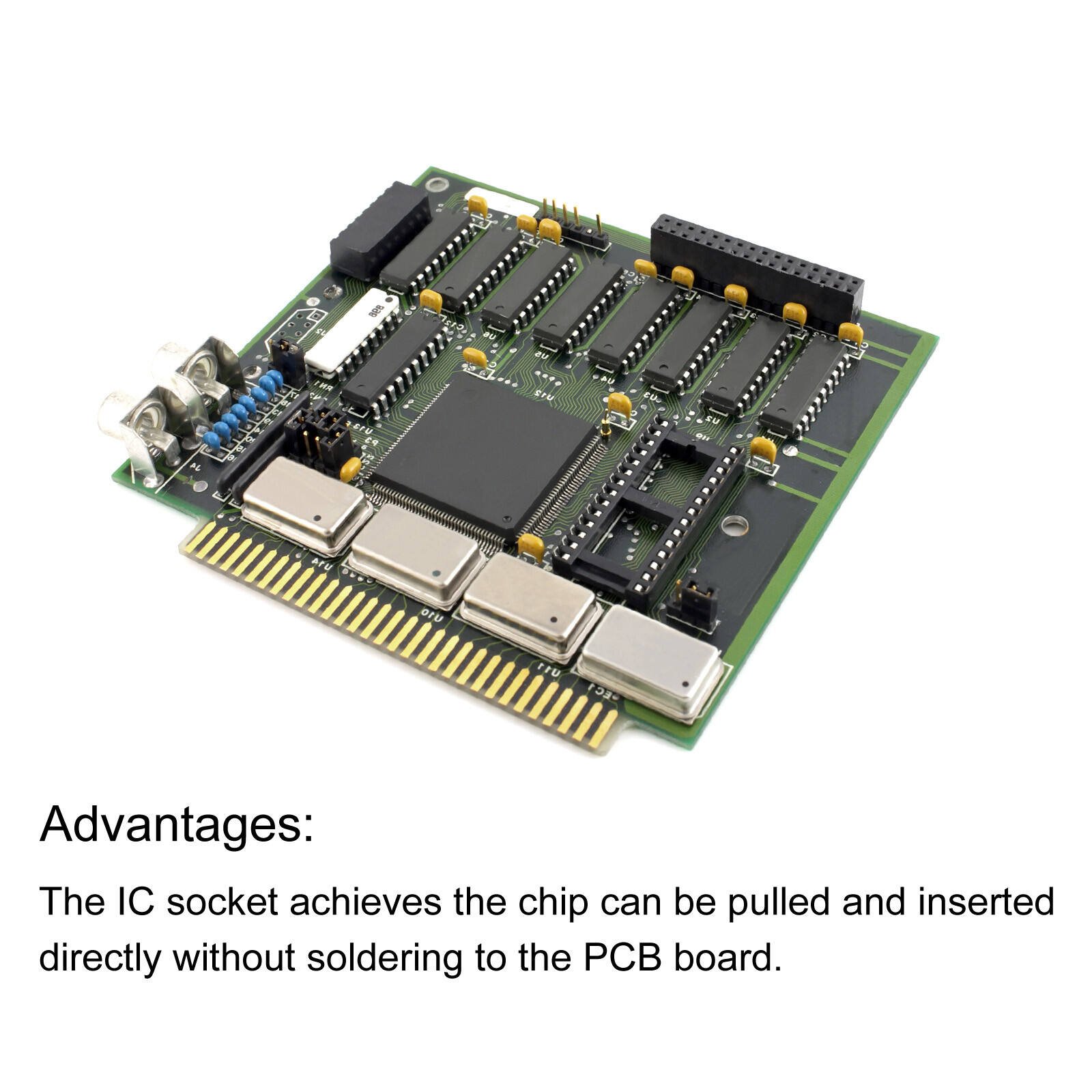 DIP IC Chip Socket Adapter Round Pin 24P 2.54mm Pitch IC Socket, 6 Pack