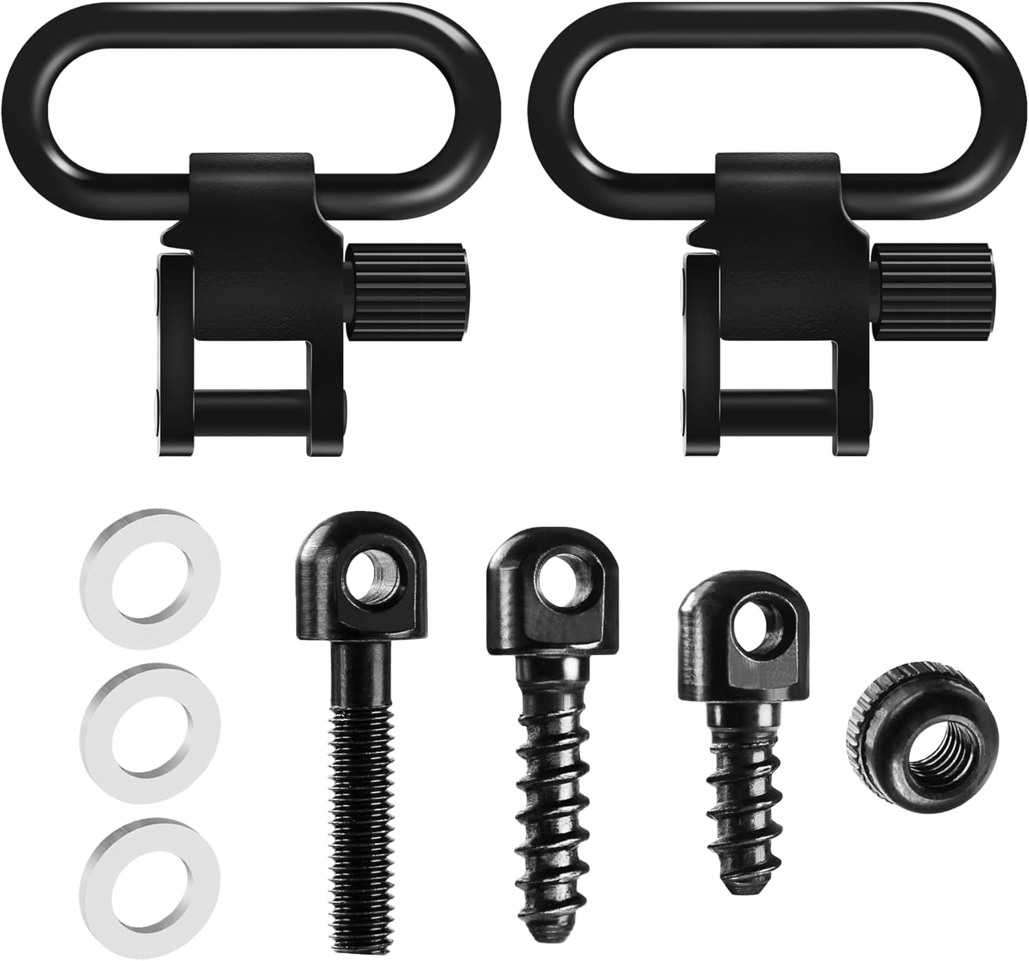 1.25" Rifles Sling Swivels Wood Screw Studs Set Quick Detachable Gun Sling Mount