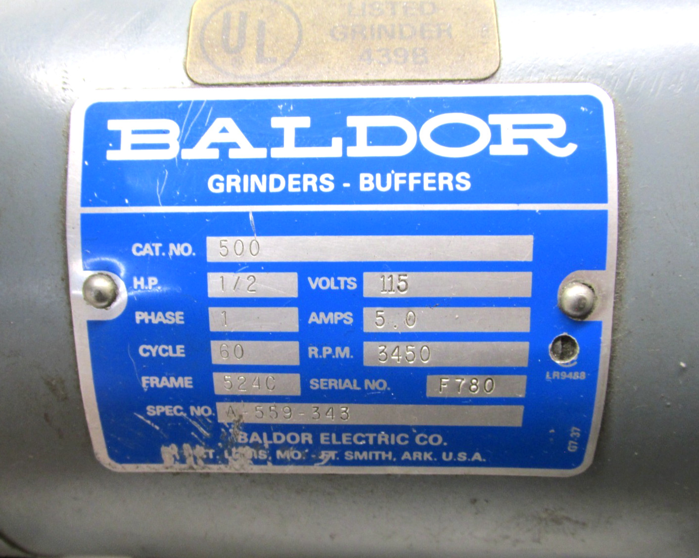 BALDOR 6" CARBIDE TOOL GRINDER - #500