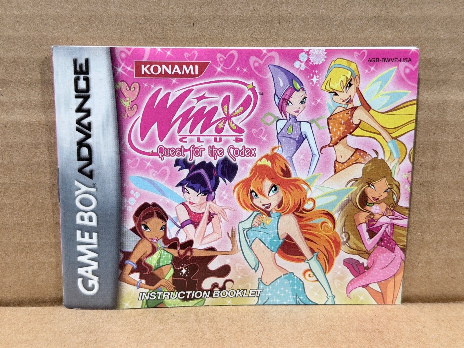 Winx Club Quest For The Codex Nintendo Game Boy Advance Game Manual Booklet Only