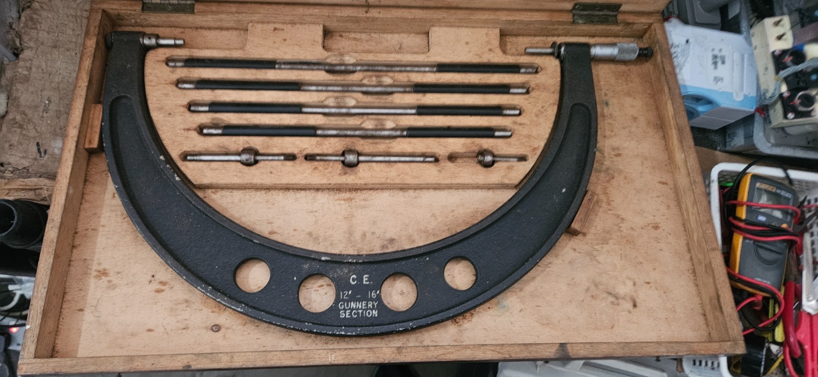 Outside Micrometer Interchangeable Anvils Ratchet Stop 12" to 16"