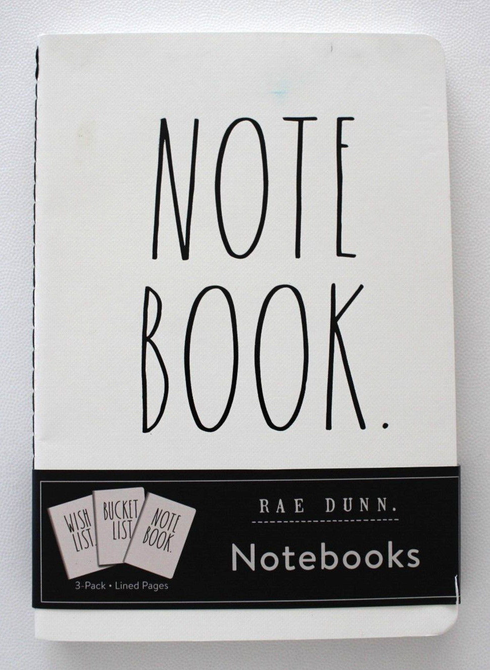 Rae Dunn 3 Pack Notebooks Wish List Bucket List Note Book