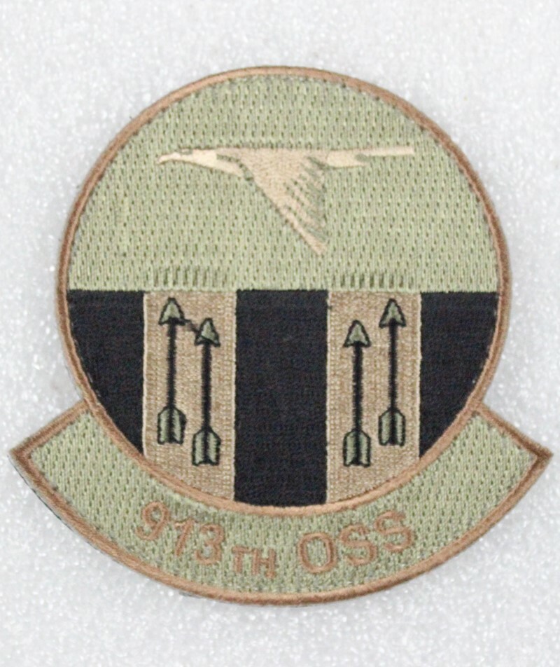 USAF Air Force Patch: 913th Operations Support Squadron, tan w/hook & loop