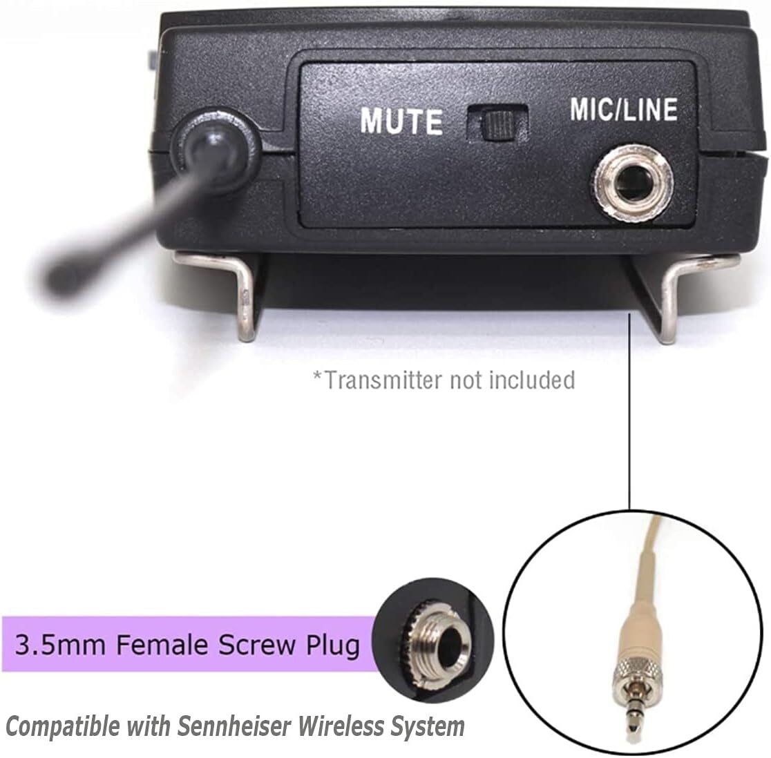 1xHeadset Microphone for Sennheiser ew100 sk100 G2G3G4 Wireless earset microfone
