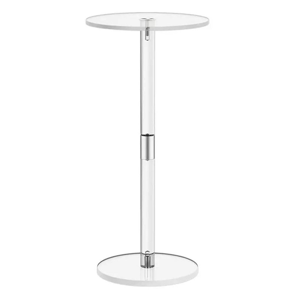 Acrylic Transparent Coffee Table Clear Drink Table Small Round End Room8715