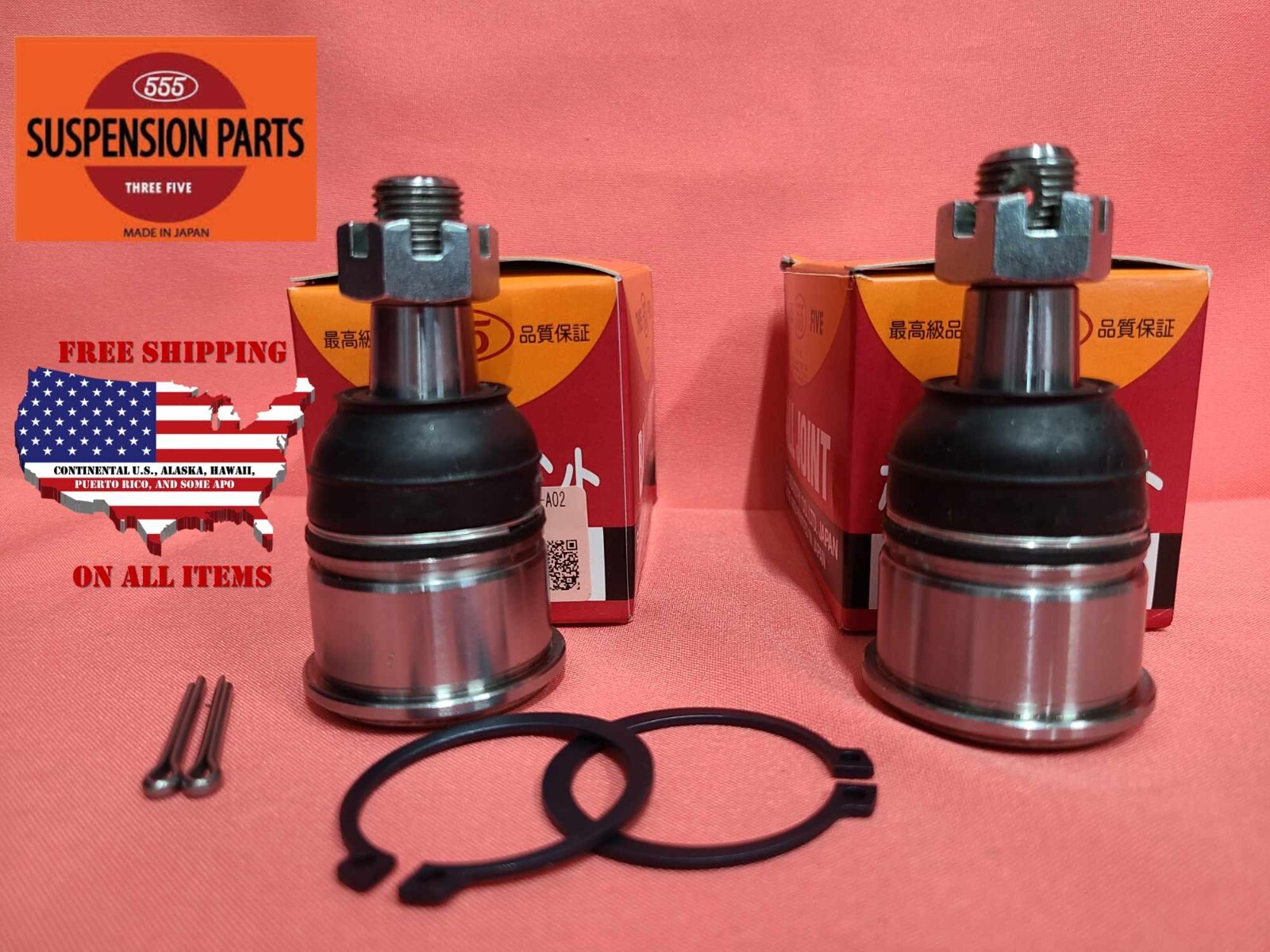 03-07 Honda Accord 04-08 TSX  Front JAPAN 555 Ball Joint Lower SET 2PCS