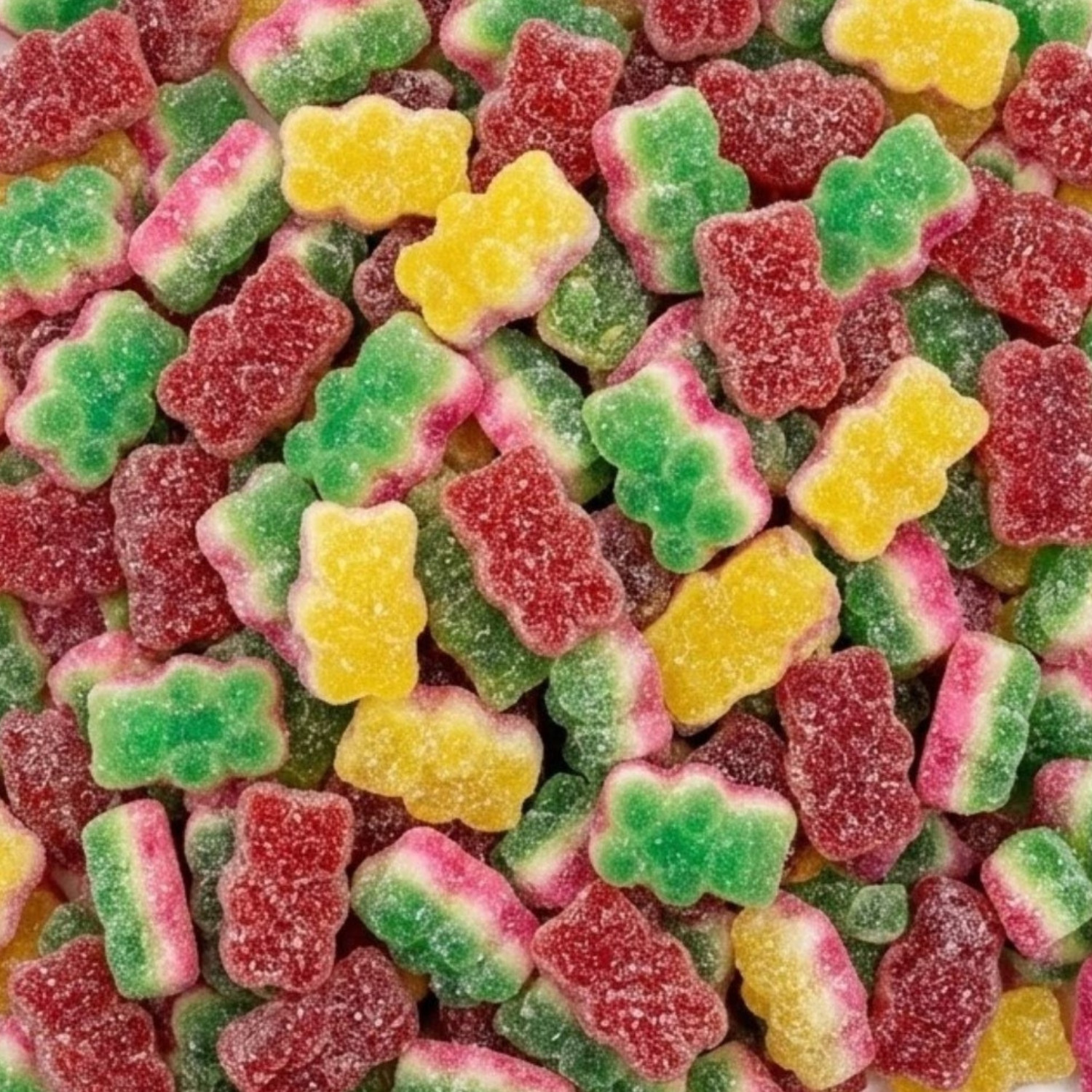 Triple Layer Gummy Bears Candy – Sour Coated Bears - 1LB, 2LB, 3LB | Free Ship