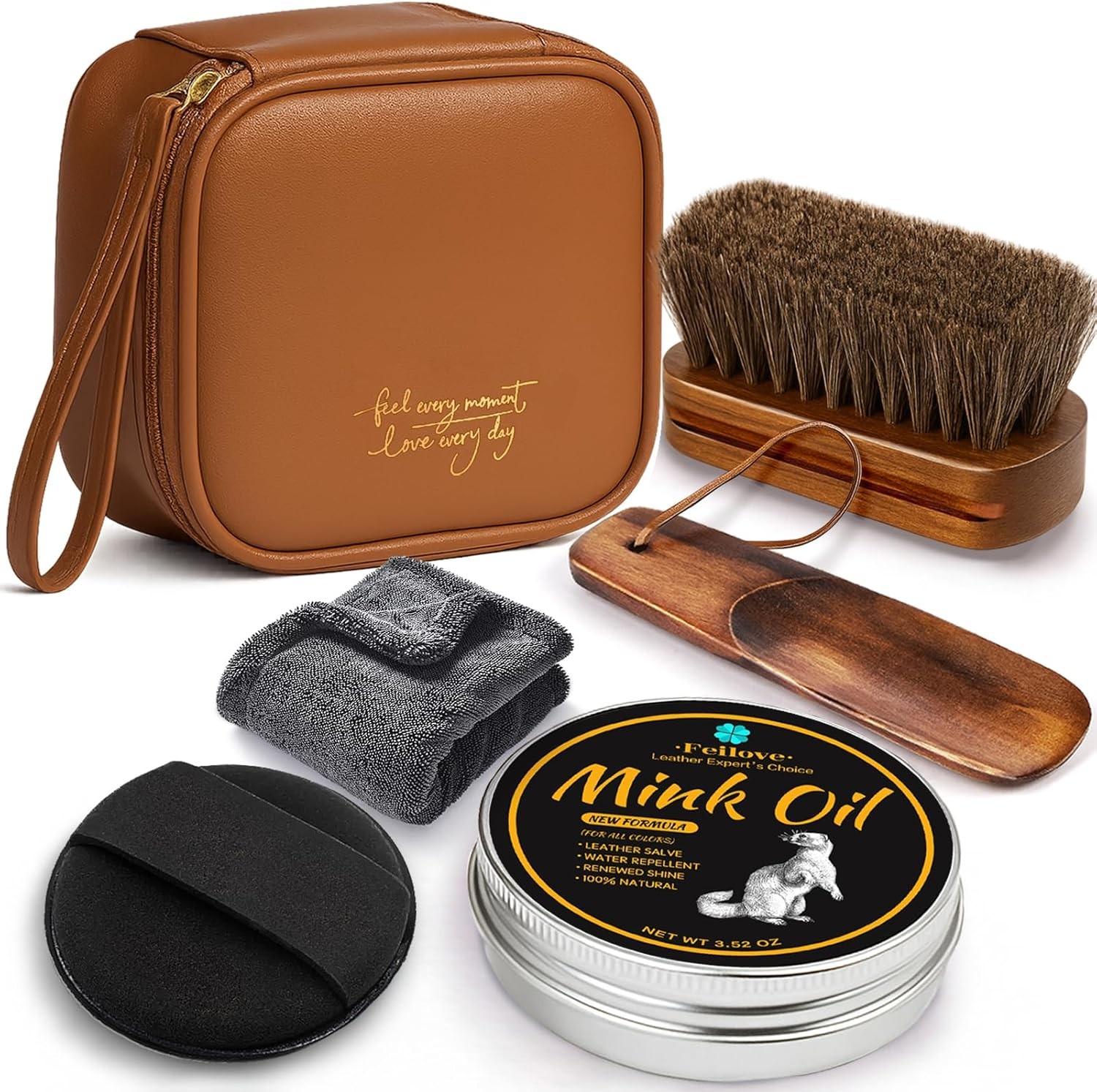 4-in-1 Mink Oil Leather Conditioner and Cleaner 3.52 oz - Premium Waterproof For