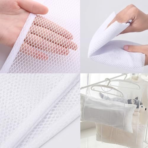 2 Pack Bed Pillows Drying Rack Plush Doll Dryer Rack Hanger Organizer Mesh Net