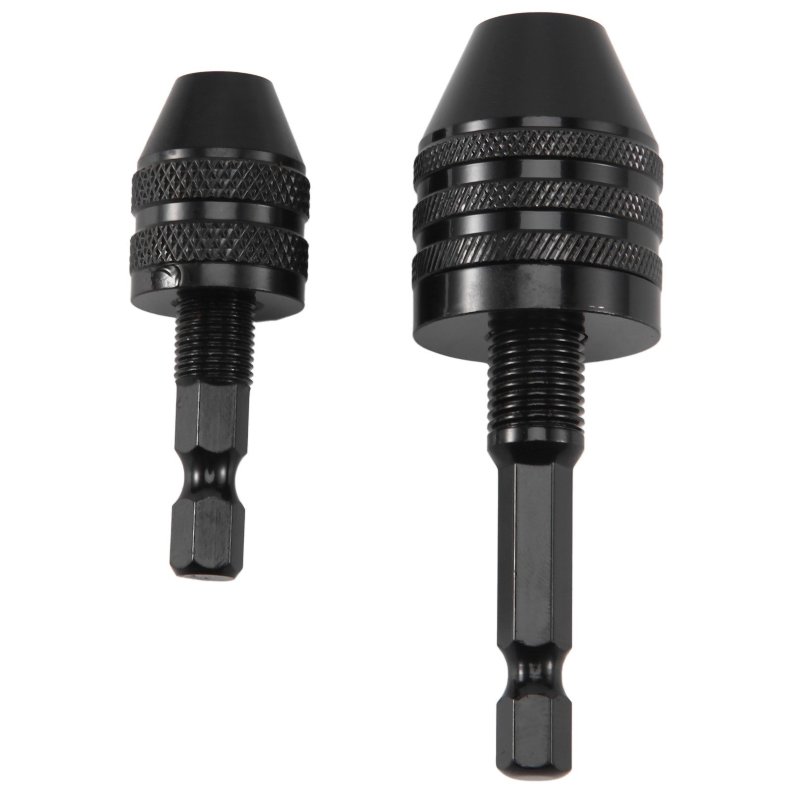 2Pcs Hex Shank Keyless Drill Chuck, Screwdriver Converter Drill Adapter 1137