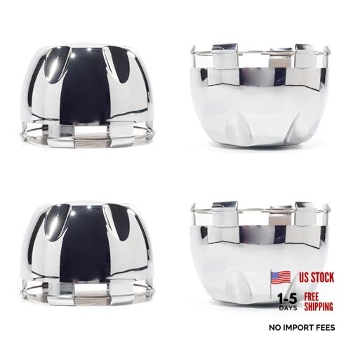 4Pcs 99.5mm(3.92inch) Wheel Center 99.5mm Outer, 96.5mm Inner, Chrome Chrome