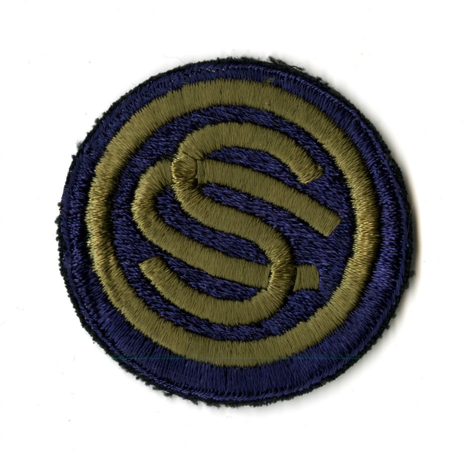 Officer Candidate School White Back Patch Dark Blue Variation WWII Original