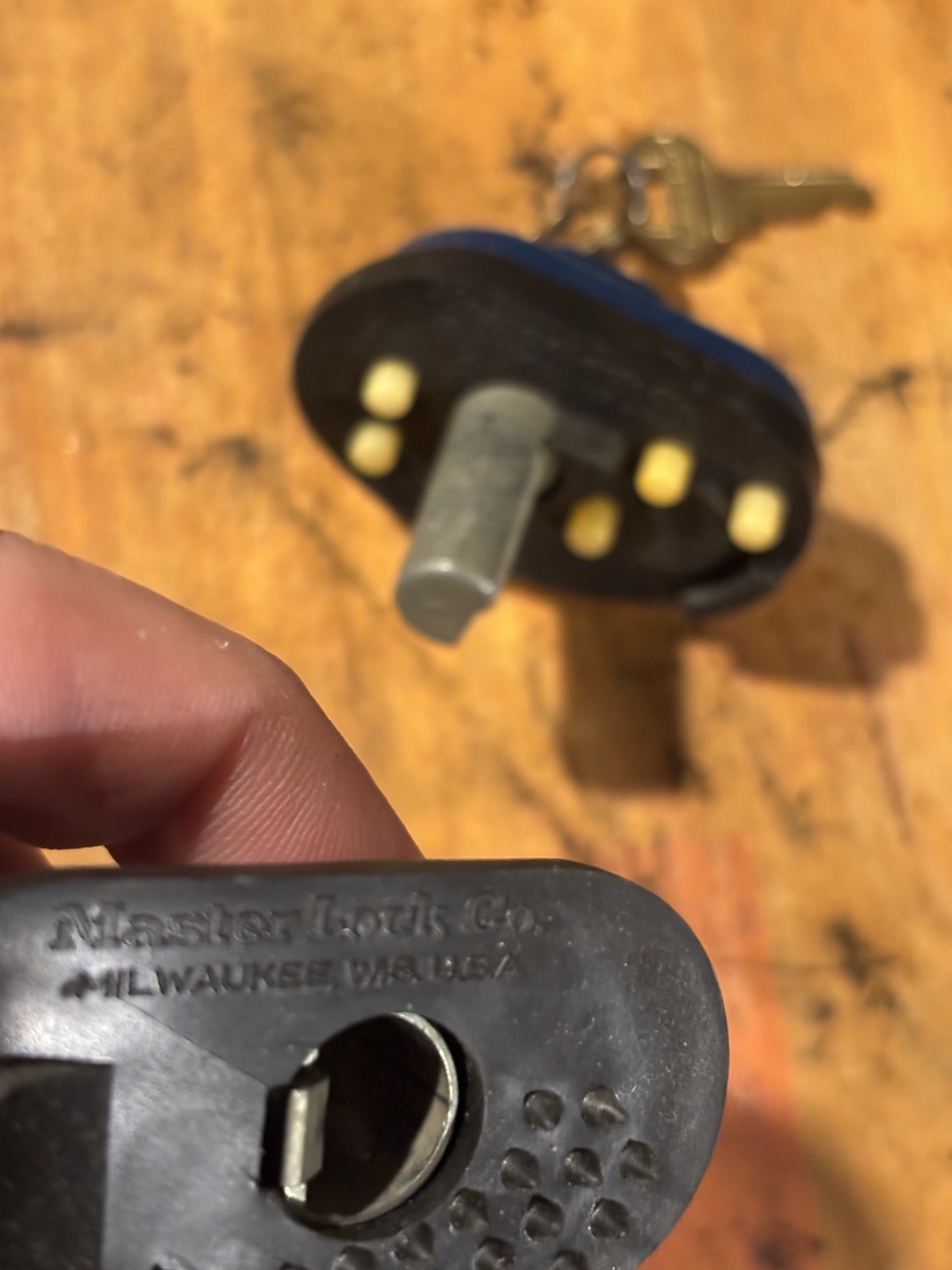 master lock gun lock blue used