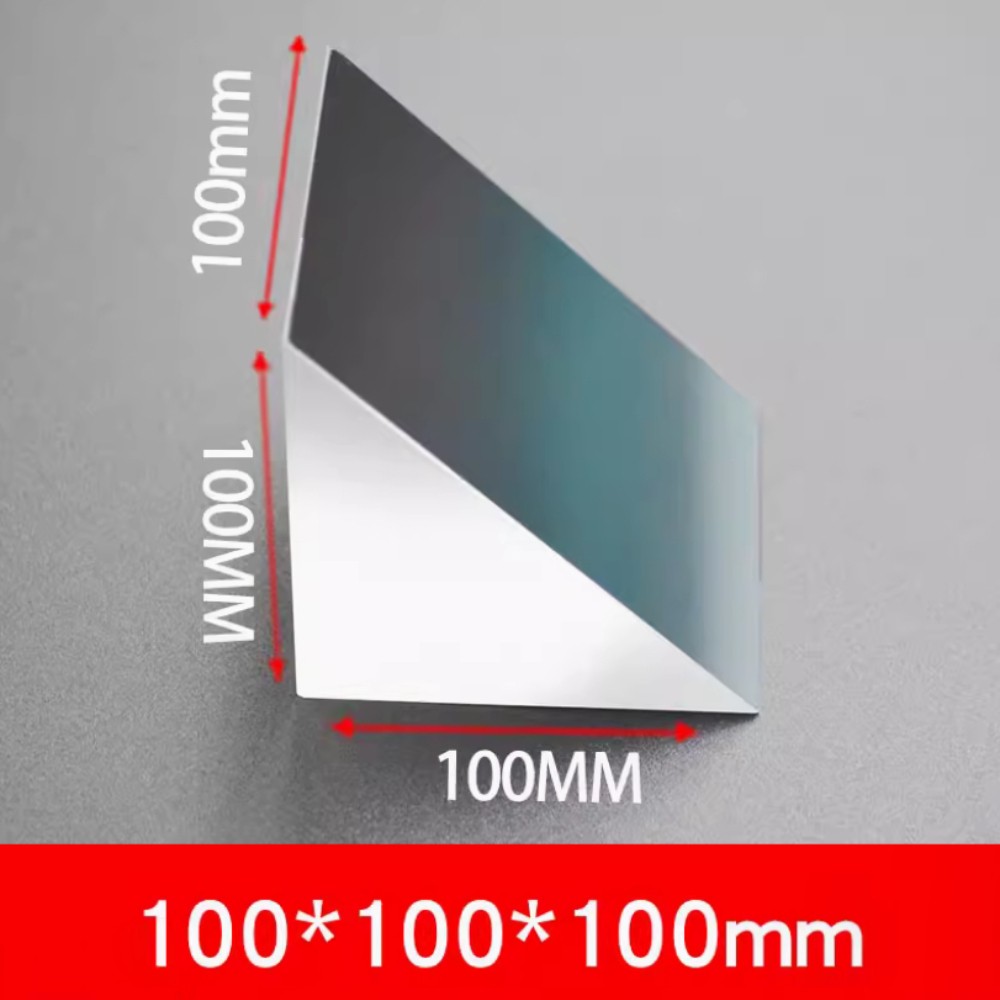 1x 100x100x100mm Optical K9 Glass Right Angle Triangular Prism Reflector Prism