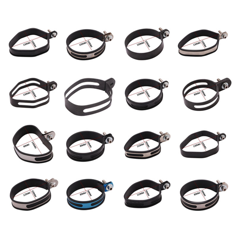 Motorcycle Exhaust Clamp Strap Mount Bracket Muffler Silencer Can Hanger Hanging