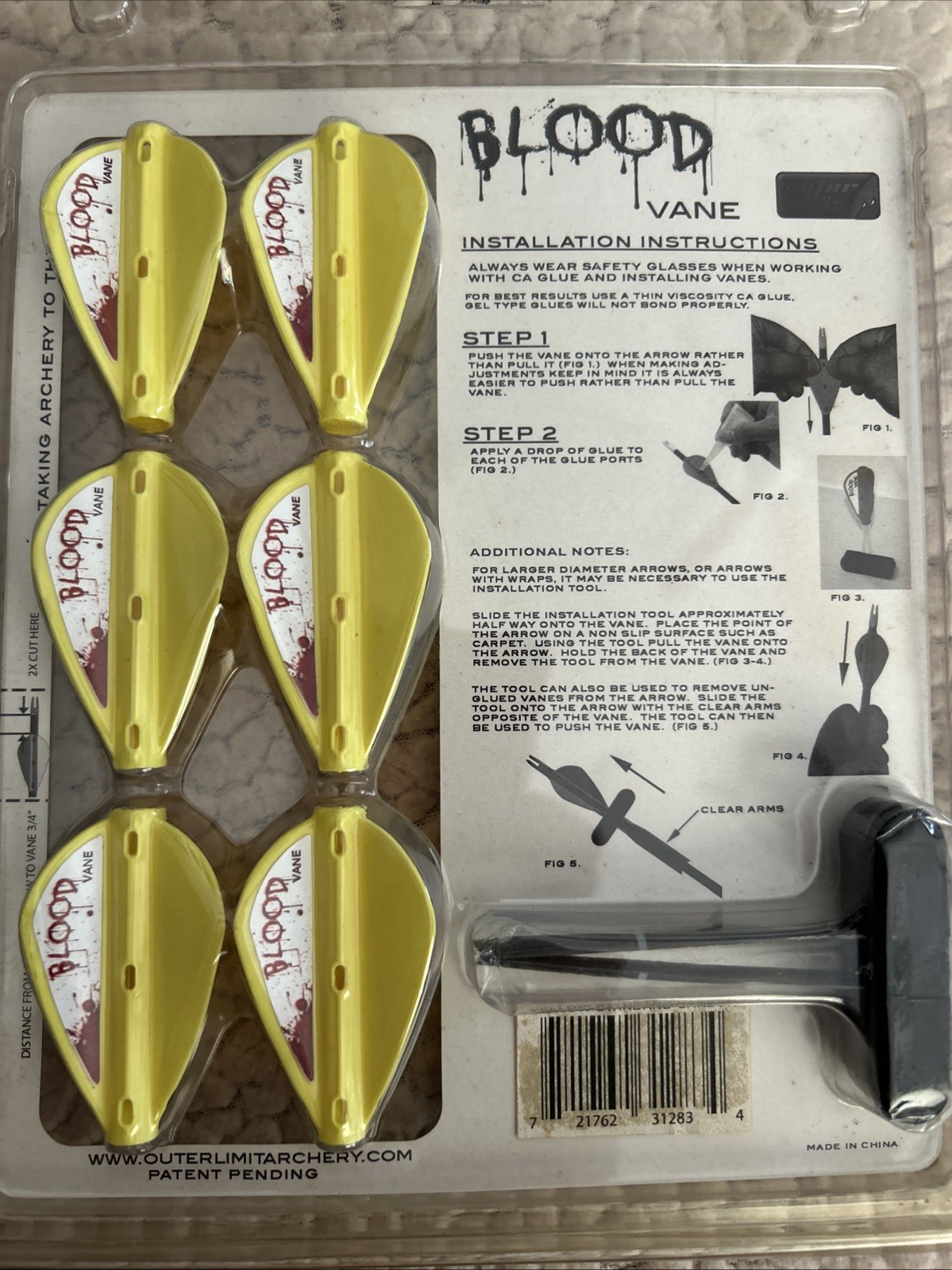 Blood Vane The Most Durable Vane Ever Standard Diameter Carbon 6 Pack